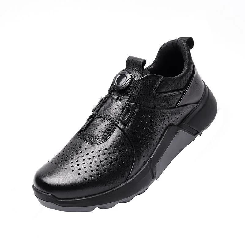 Chaussures de golf professionnelles pour hommes, baskets en cuir respirantes, chaussures de sport co