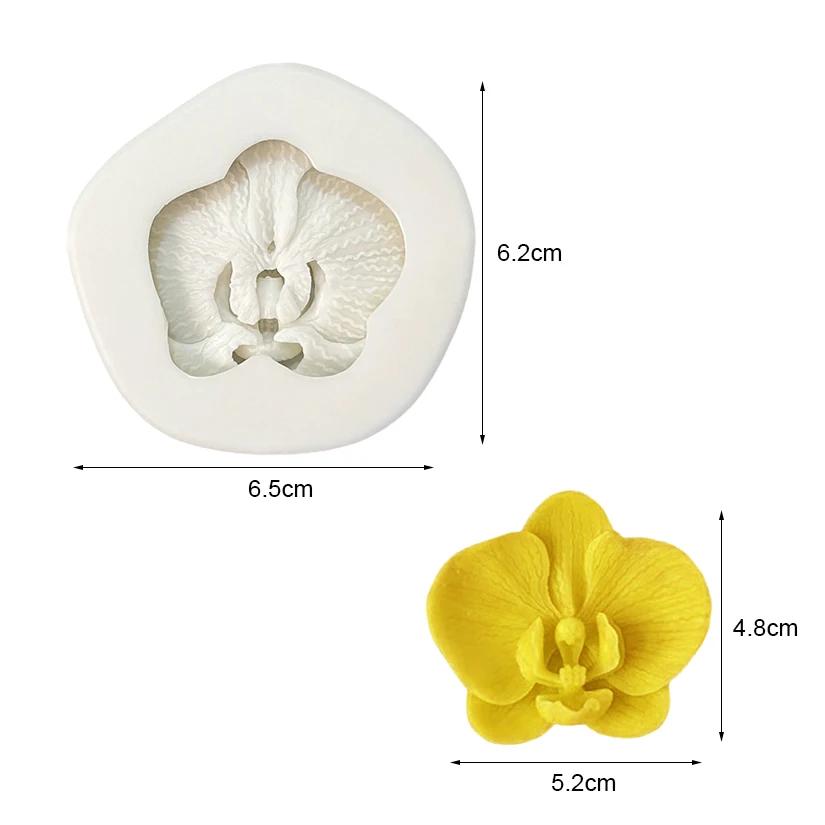 Moule de cuisson de gâteau en Silicone orchidée, Sugarcraft, Cupcake, outils en résine, outils de dé