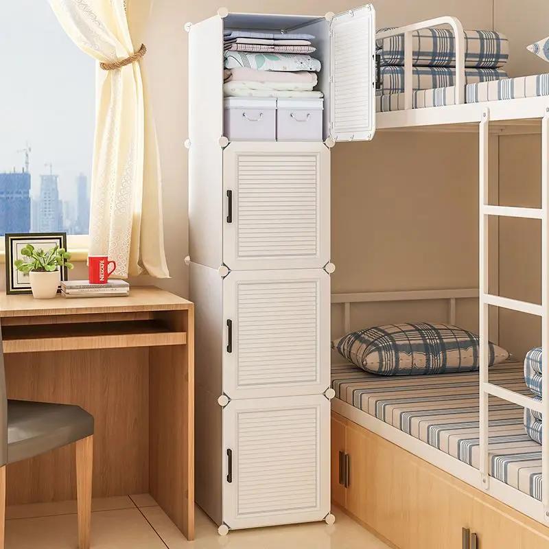 Armoire pliante en plastique pour la maison, Cisco à vêtements pliable, armoires anti-poussière, ser