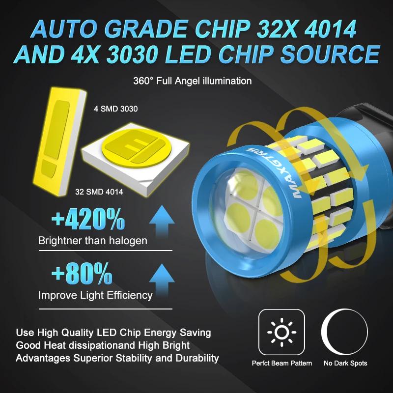 2 ampoules LED PW24W ambre bleu glace sans erreur PWY24W LED clignotants DRL pour BMW Skoda yeti Oct