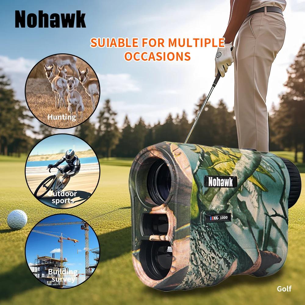 Nohawk – télémètre Laser de Golf, télescope multifonctionnel 600M 1000M, avec verrouillage du drapea