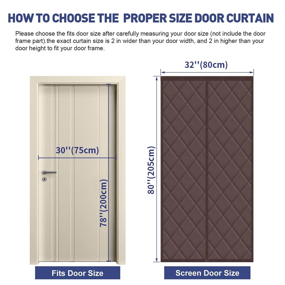 Rideau de porte isolé thermique magnétique, tissu imperméable et Oxford rempli de couverture isolant