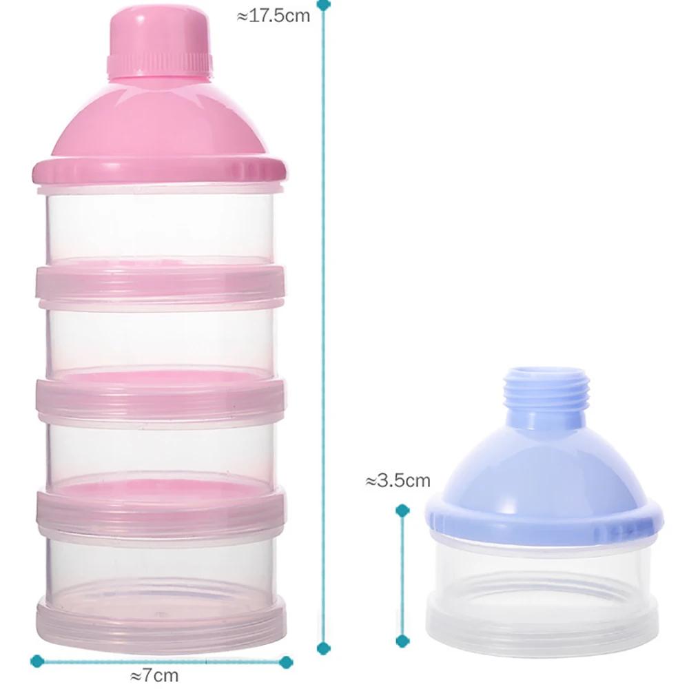 Boîte de lait en poudre Portable à 4/5 grilles, conteneur de collations pour bébés, boîte de stockag