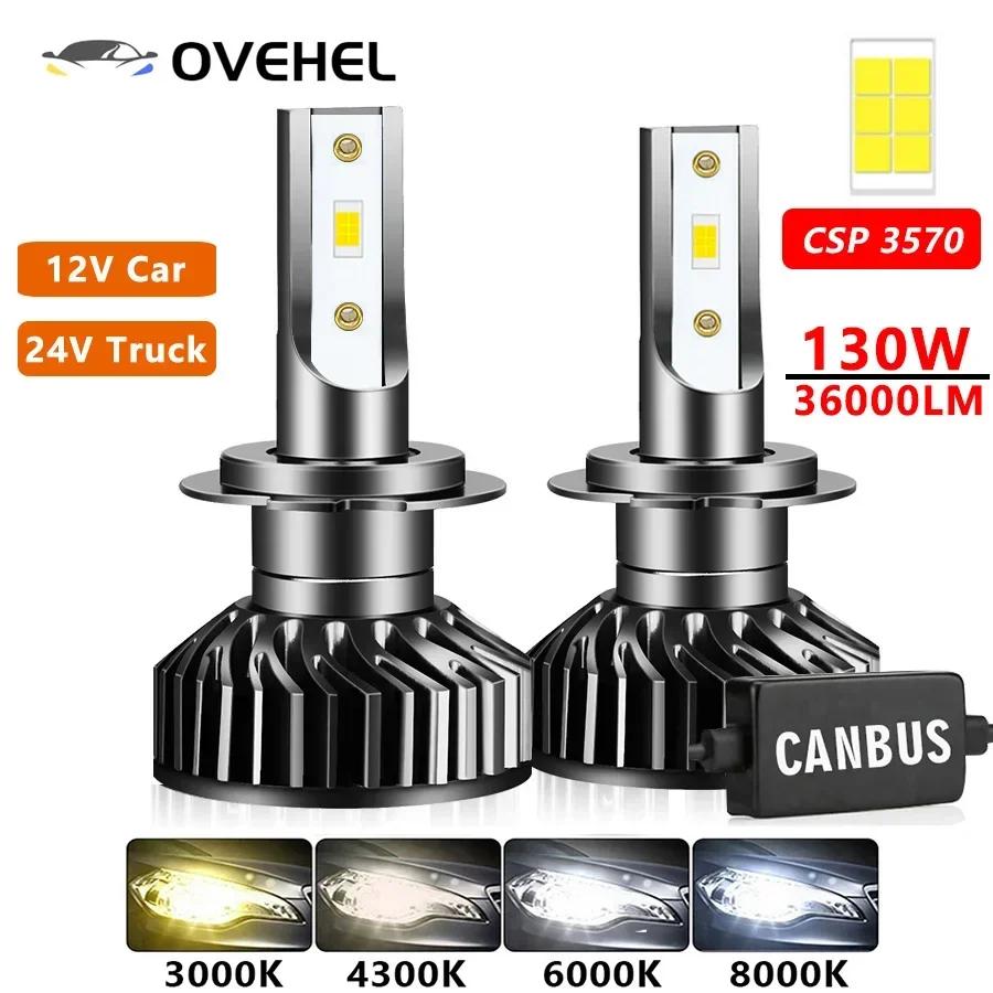 Ampoule LED Turbo Canbus pour Voiture, Lampe de Sauna, H7, H4, 36000LM, 130W, H1, H8, H9, H11, 9005,