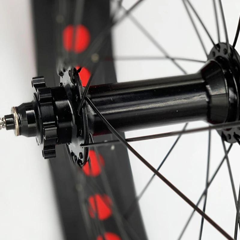 TAOZIK-Moyeu de roue de vélo en alliage d'aluminium chromé, 26mm, 20mm, 190mm, 135mm, 36H, 4 rouleme