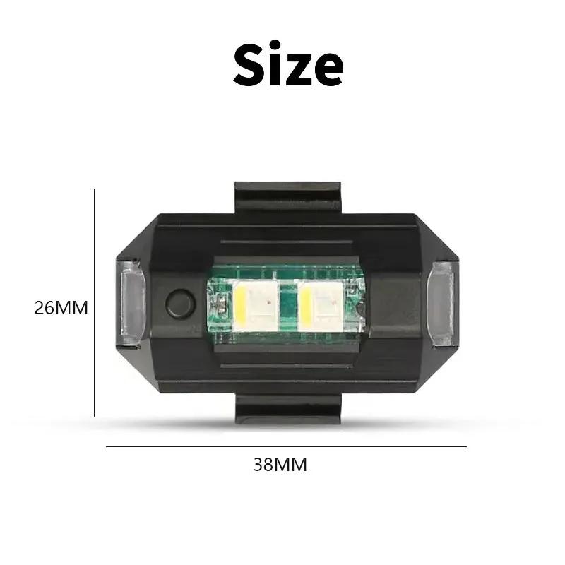 Lumière stroboscopique universelle pour moto USB voiture lampe d'avertissement LED Anti-Collision vé