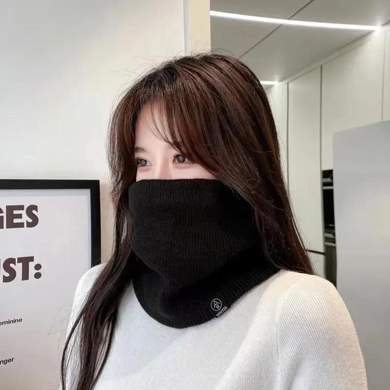 Mode femmes tricoté écharpe solide cachemire comme hiver Snood foulards dame chaud épais unisexe hom
