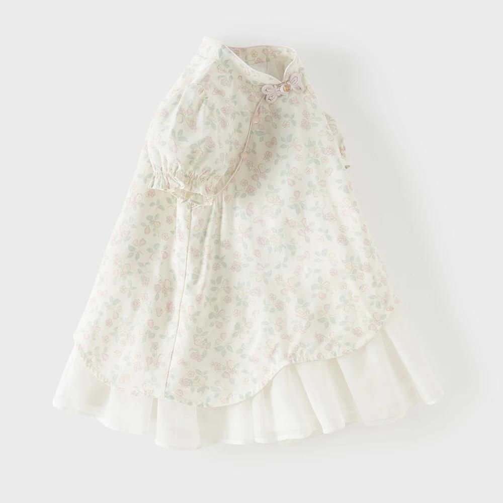 Robes en maille pour filles Dave Bella, robes d'été pour enfants, vêtements pour enfants, robe éléga