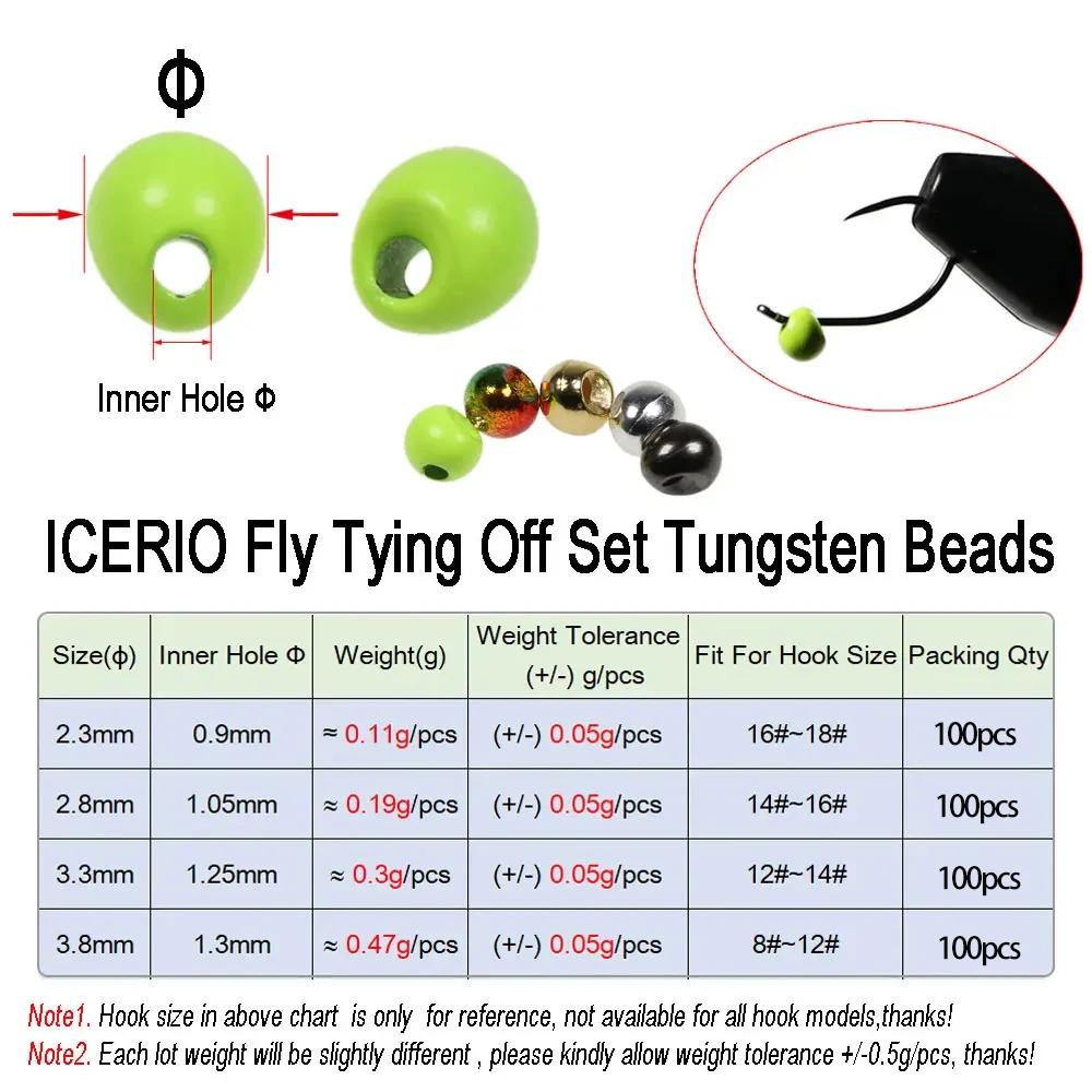 ICERIO 100 pièces hors-ensemble perles de tungstène forme de goutte Inst tungstène gabarit perle évi