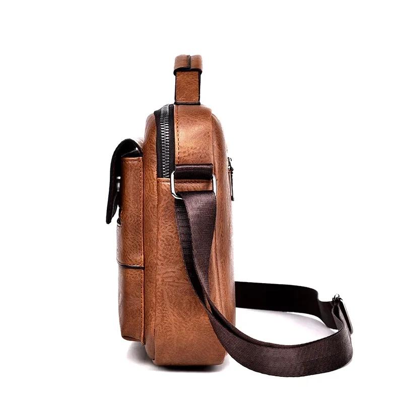 WEIXIER – sac à bandoulière multifonction en cuir Pu pour hommes, sacoche de grande capacité, fourre