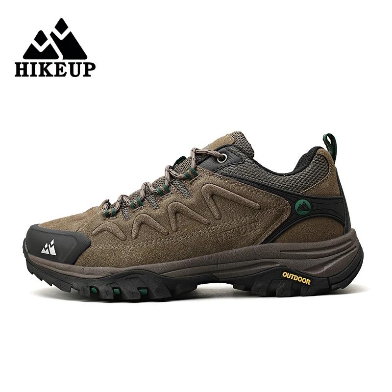 HIKEUP cuir hommes chaussures de randonnée en plein air touristique Trekking baskets escalade sentie