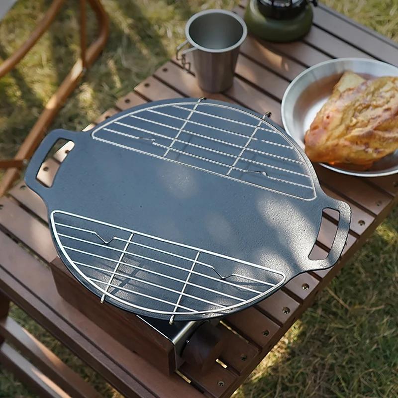 Filet de Barbecue en plein air, support à vapeur en acier inoxydable, poêle à frire pour Camping, Dr