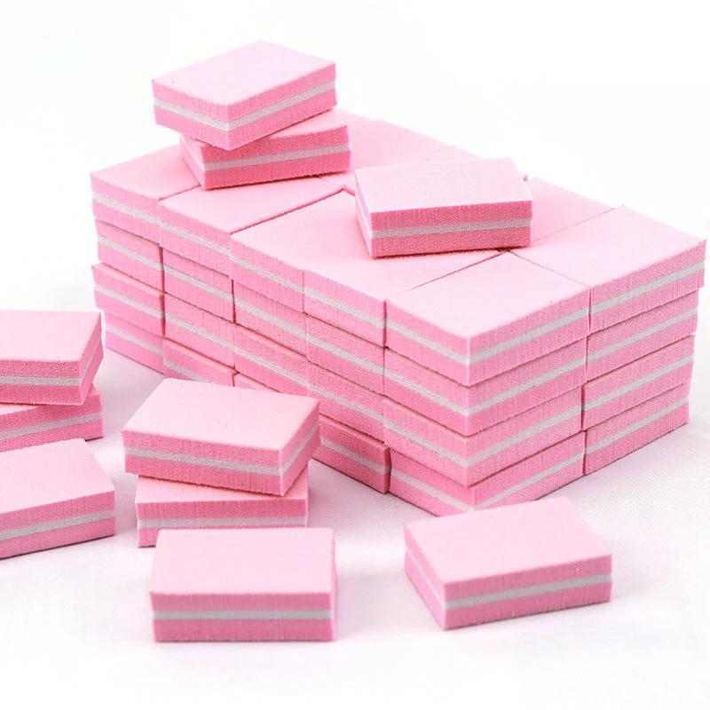 50Pc professionnel Mini ongles Art tampon fichier 100/180 papier de verre manucure conseils soin fic