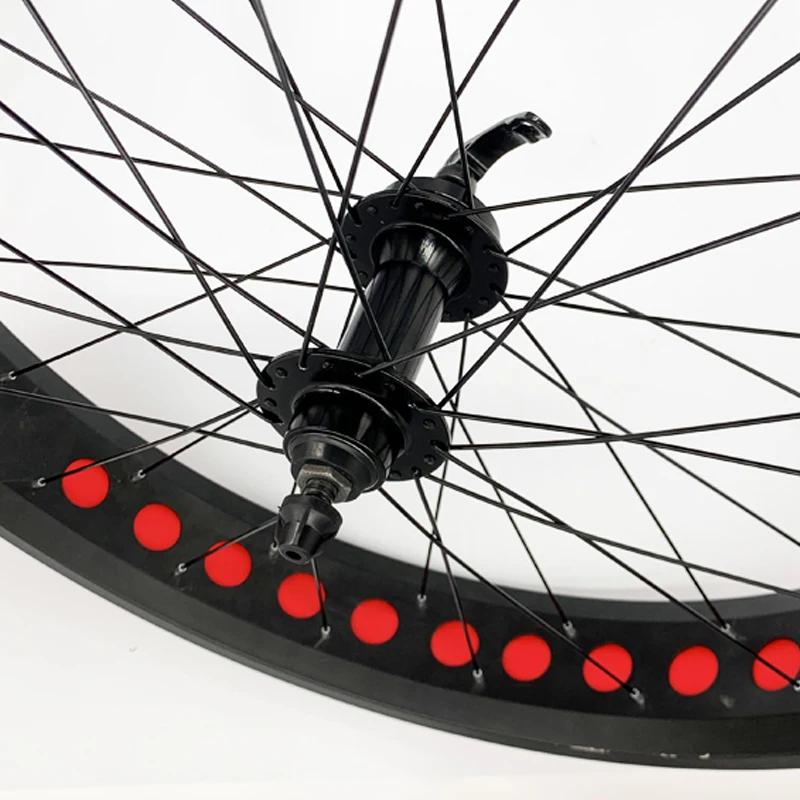 TAOZIK-Moyeu de roue de vélo en alliage d'aluminium chromé, 26mm, 20mm, 190mm, 135mm, 36H, 4 rouleme