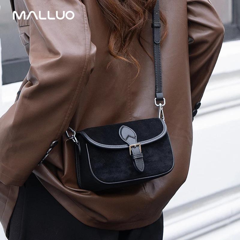 Femmes en cuir de vache petit sac à bandoulière dames rétro daim peau de vache sacs à main femme mod