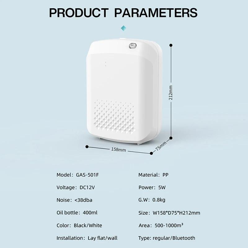 Diffuseur d'arôme intelligent, couverture de diffuseur de parfum pour hôtels, odeur électrique 500m3