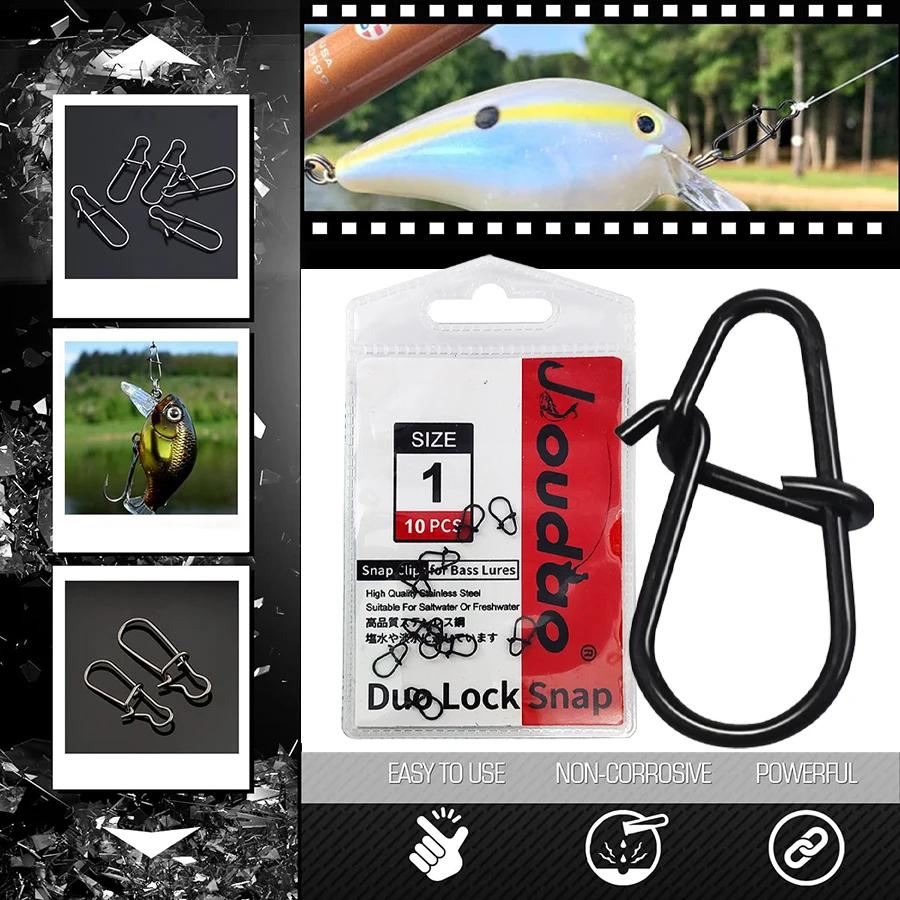 Duo Lock Snap pivotant haute résistance pêche Snap Clip inoxydable changement rapide pêche boutons p