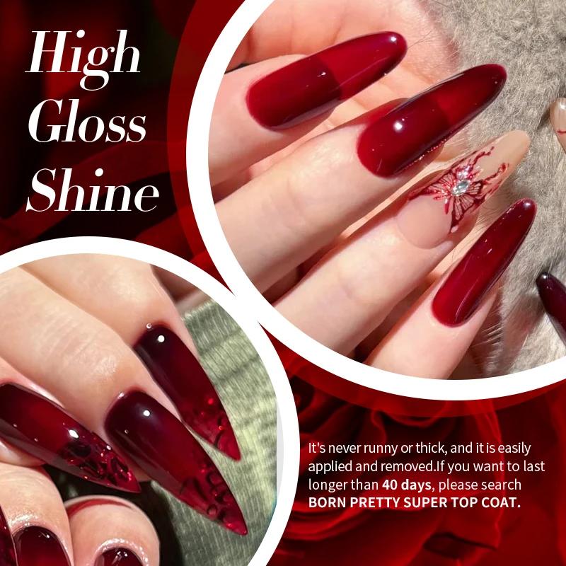 BORN PRETTY-Verhéritage à Ongles Gel, Semi Transparent, Soak Off UV LED, Verhéritage à Ongles Nude,