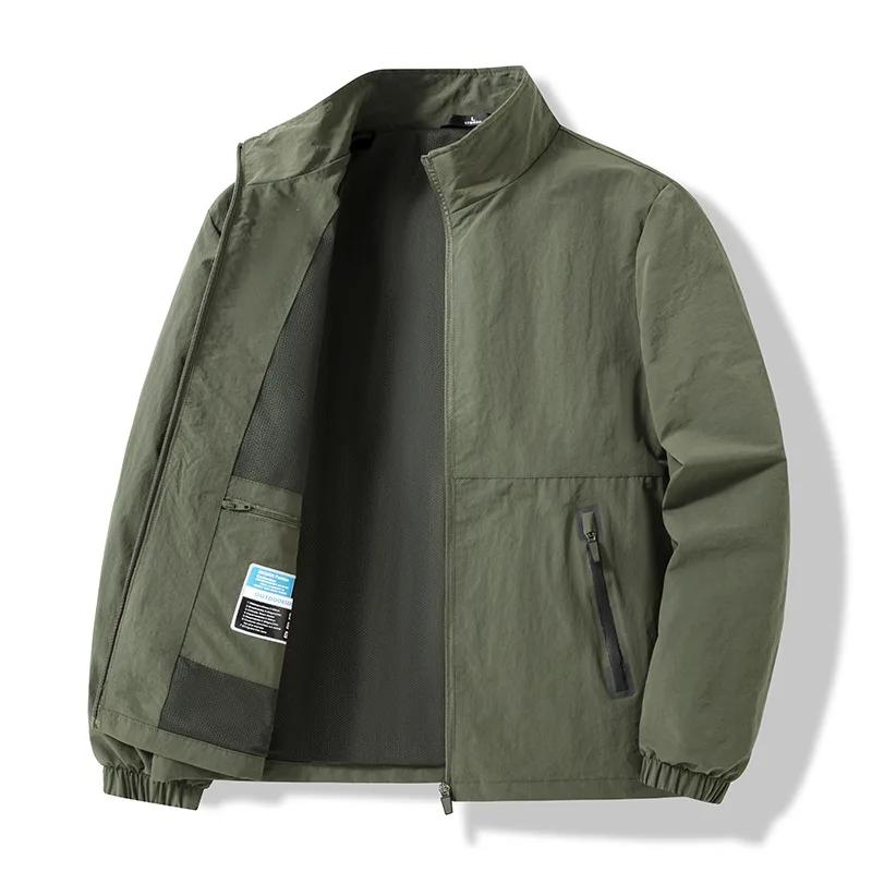 Nouvelle veste pour homme printemps-automne coupe ample col montant sportswear décontracté extérieur