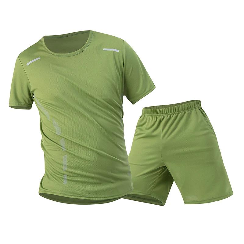 Combinaison de sport d'été 2 pièces pour hommes, T-shirt ample et respirant à manches courtes, Short
