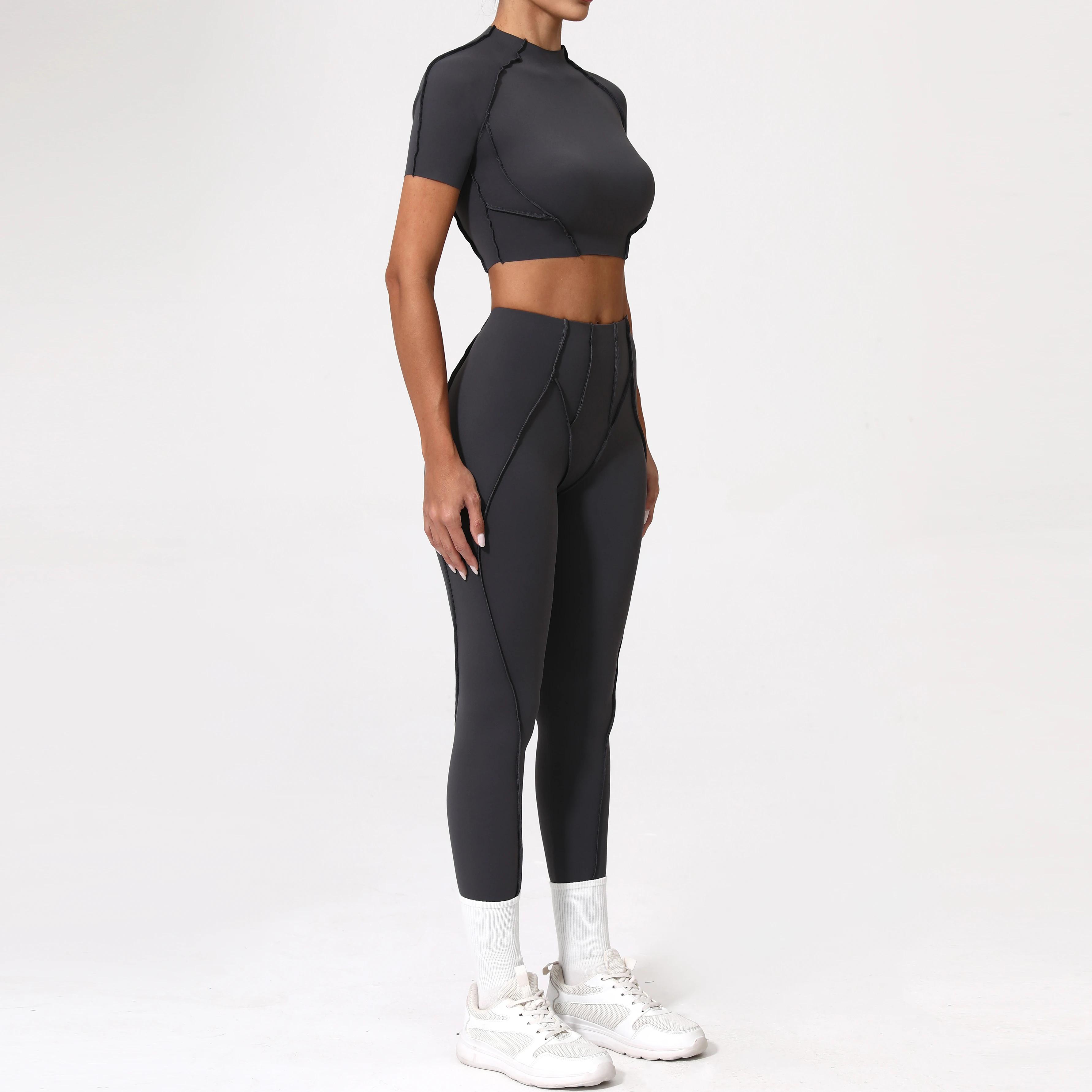 Costume de Yoga 2 pièces pour femmes, ensemble de sport à séchage rapide, survêtement pour course à