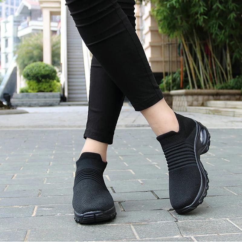 Femmes baskets mode respirant marche maille plate-forme chaussures baskets pour femmes salle de spor