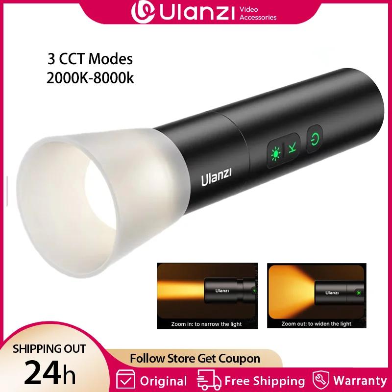 Ulanzi LM07 lampe de poche vidéo Zoomable lumière de photographie bicolore luminosité variable Video