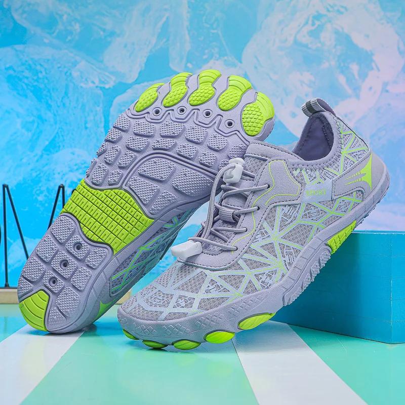 Chaussures de plage pieds nus pour hommes, chaussures de sport aquatiques légères à séchage rapide,