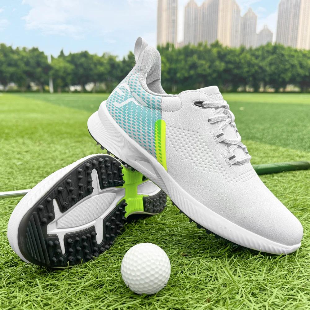 Chaussures de Golf respirantes pour hommes, baskets de golfeurs professionnels, antidérapantes, de m
