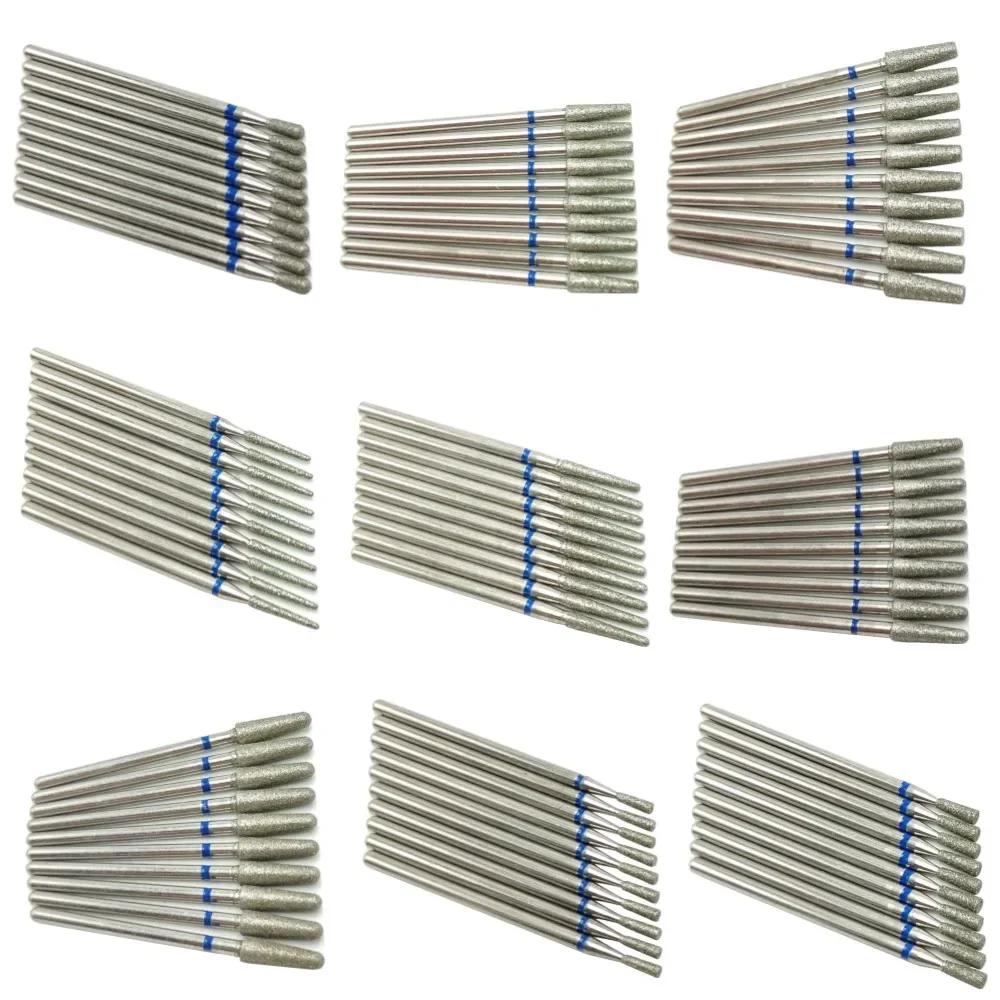 10 pièces ensemble diamant foret à ongles rotatif fraises électriques pour pédicure manucure fichier