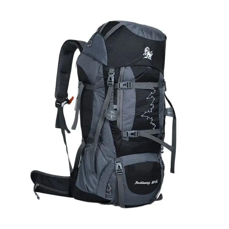Nouveau Grand sac à dos de tente pratique extérieure 80L avec cadre en métal sac à dos de Camping de