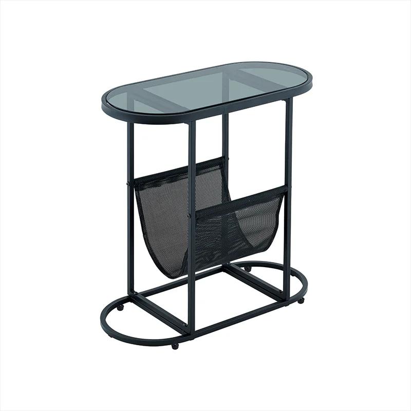 Petites Tables d'Appoint promenales en Verre, Petit Espace de Salon avec Magazines, Espace de Rangem