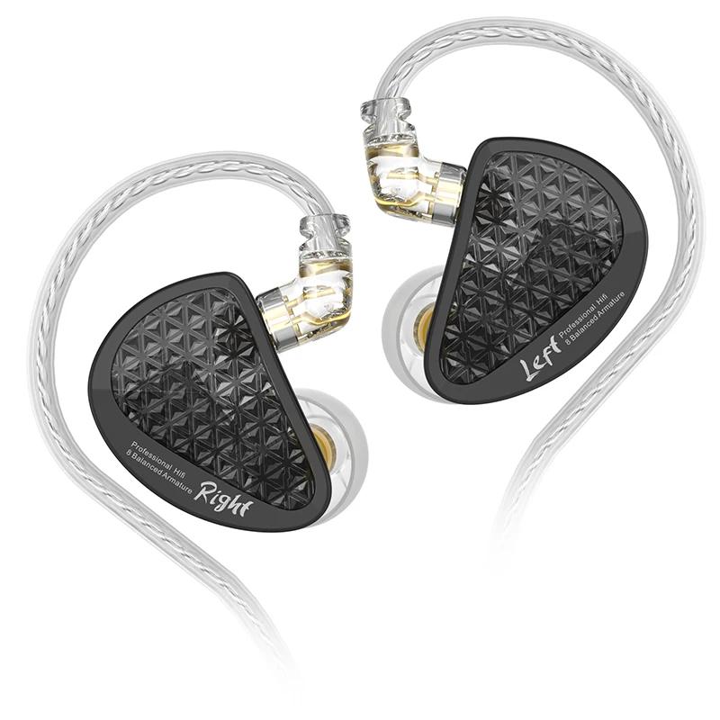 KZ AS16 Pro In Ear Écouteurs 16BA Armature Équilibrée HIFI Basse Moniteur Casque Antibruit Écouteurs