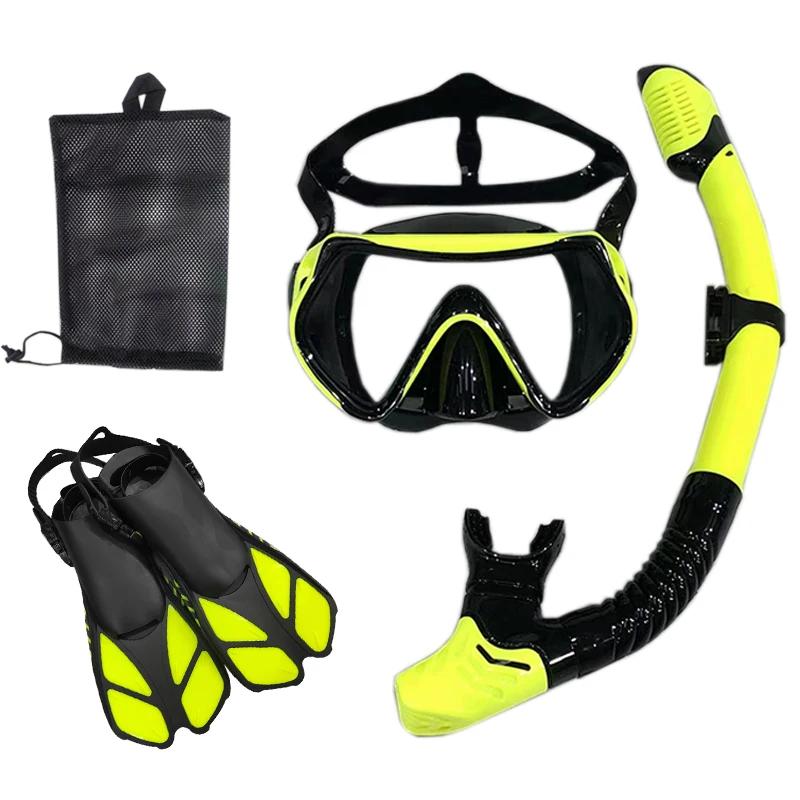 Masque et lunettes de plongée avec tuba, ensemble de tubes de natation pour adultes, unisexe