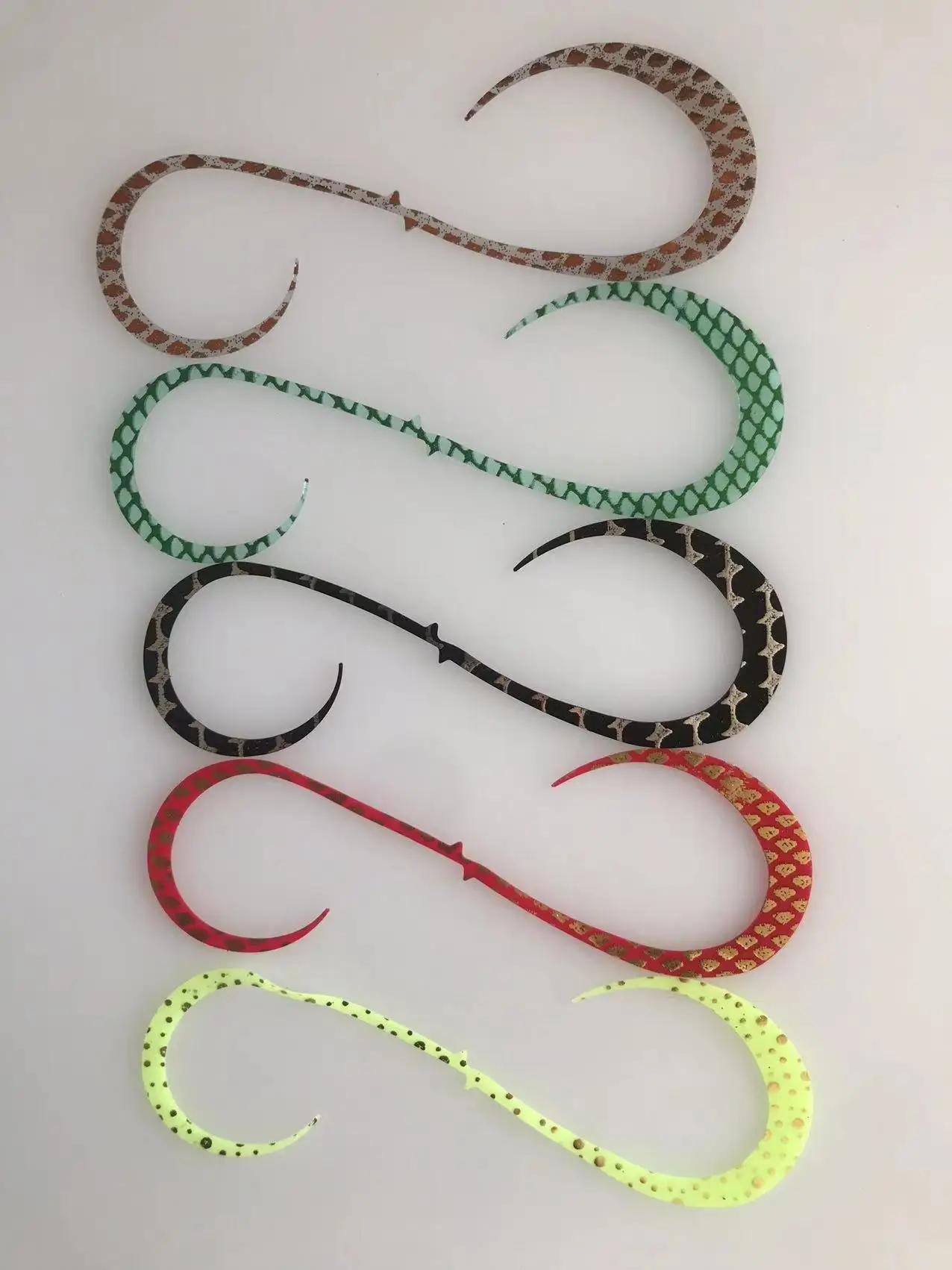 Lot de 100 leurres en silicone pour calamars, plusieurs documents, appâts artificiels, buzzbait, jig
