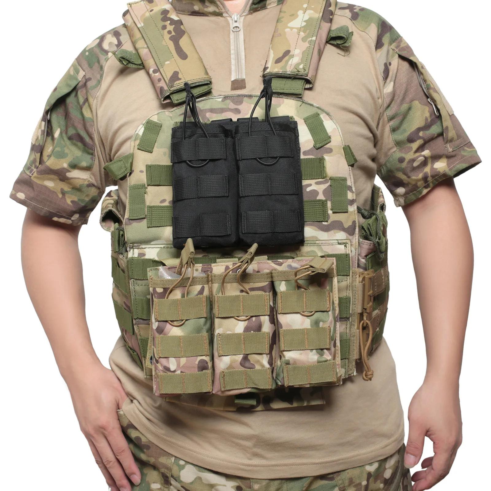 Pochette pour magazines simple, Double et Triple en Nylon 1000D, AR15 M4 5.56 AK 7.62, étui Molle Ai