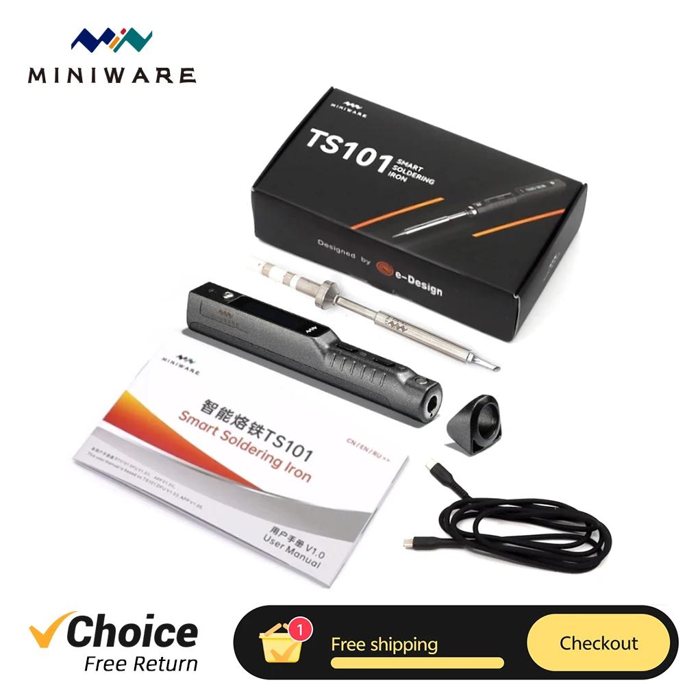 MINIWARE – fer à souder TS101, Portable, température réglable, pointe de Station de soudage numériqu