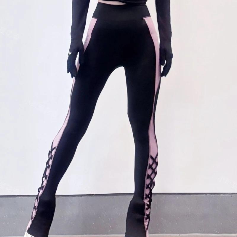 Pantalons de patinage sur glace professionnels, pantalons d'entraînement de patinage à fleurs, taill