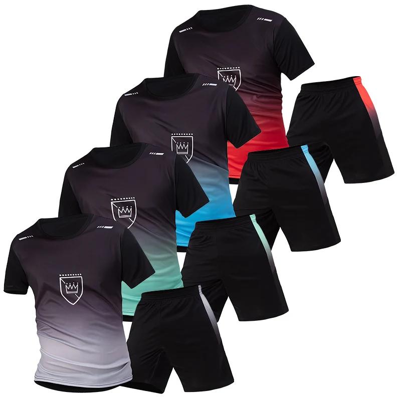 Combinaison de sport d'été 2 pièces pour hommes, T-shirt ample et respirant à manches courtes, Short