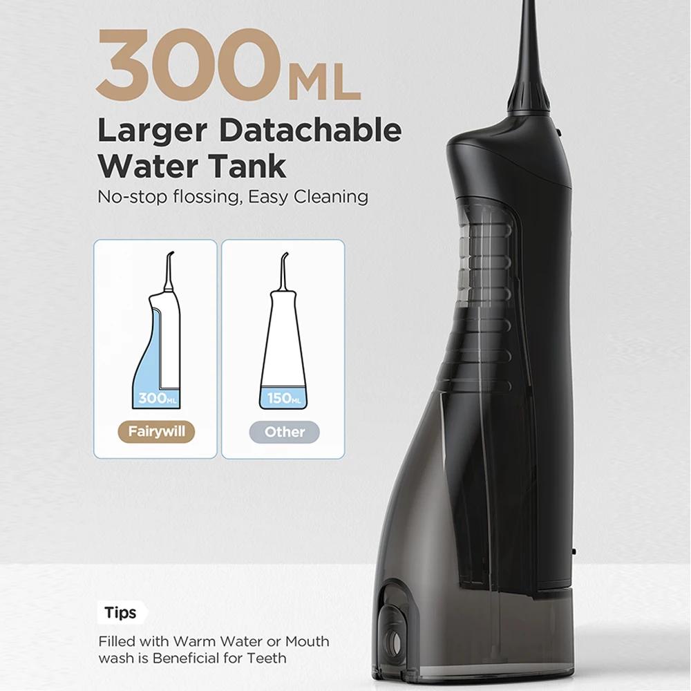 Fairywill hydropulseur Oral Rechargeable Portable dentaire 3 Modes réservoir d'eau pour les dents 30