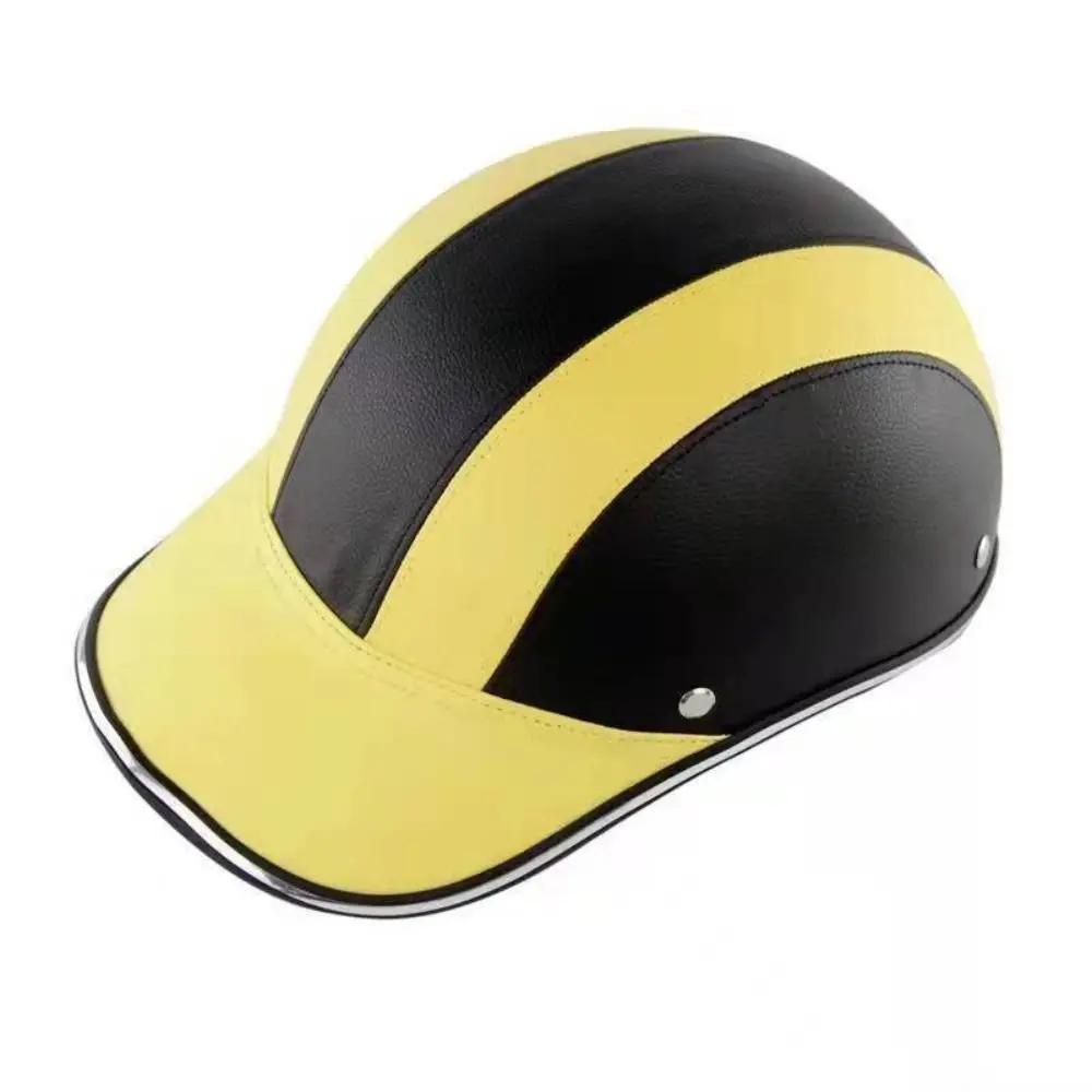 Casque de vélo de style casquette de baseball classique, casque de sécurité rigide pour moto, demi-c
