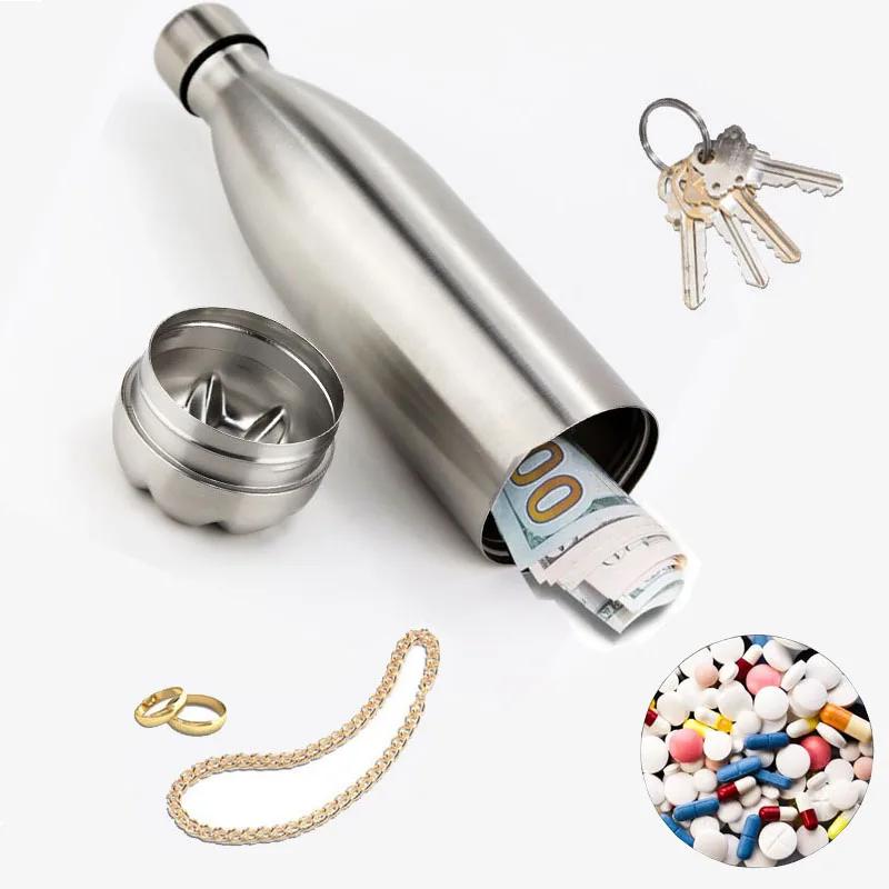 Bouteille d'eau de dérivation de 750ml, bouteille d'eau Portable, organisateur de pilules secrètes,