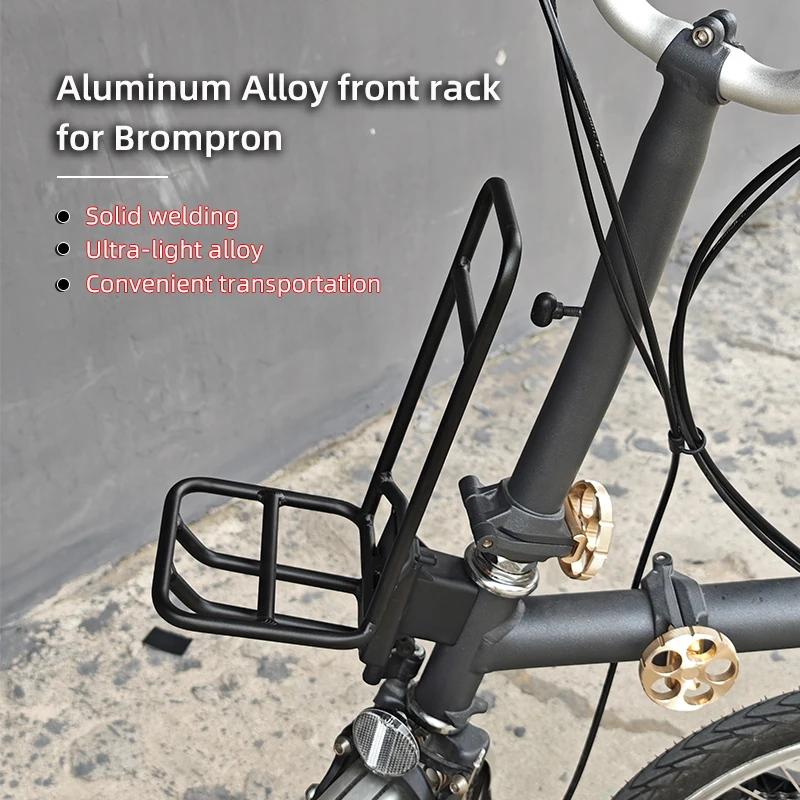 Porte-bagages avant en alliage d'aluminium pour sac de vélo Brompton, étagère avant légère