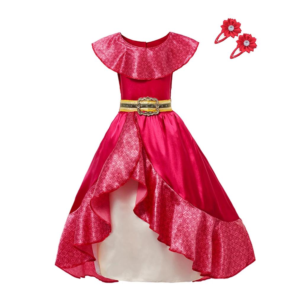 Vêtements de Cosplay pour enfants, Costume de princesse Elena pour filles, Halloween, carnaval, jeu