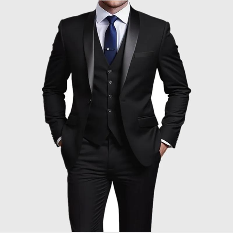 Costume de bal de smoking pour hommes, coupe cintrée, blazer de mariage pour marié, robe de luxe de
