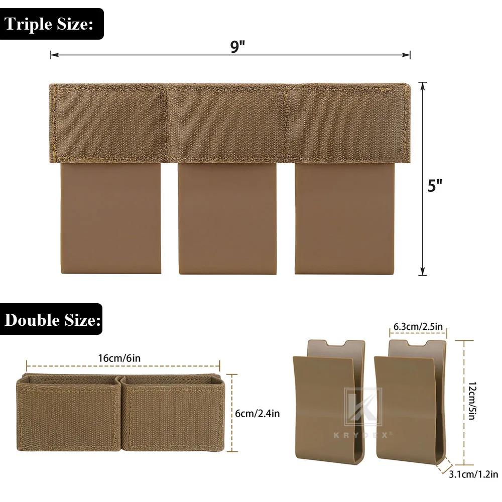 KRYDEX tactique élastique 5.56 Triple Double Magazine insérer 7.62 pochette magnétique pour D3CR pla