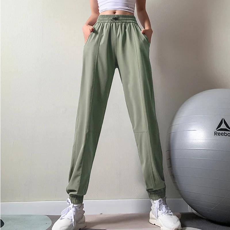 Pantalon de sport femme bande élastique - Séchage rapide pour cyclisme, course et yoga - Streetwear ample