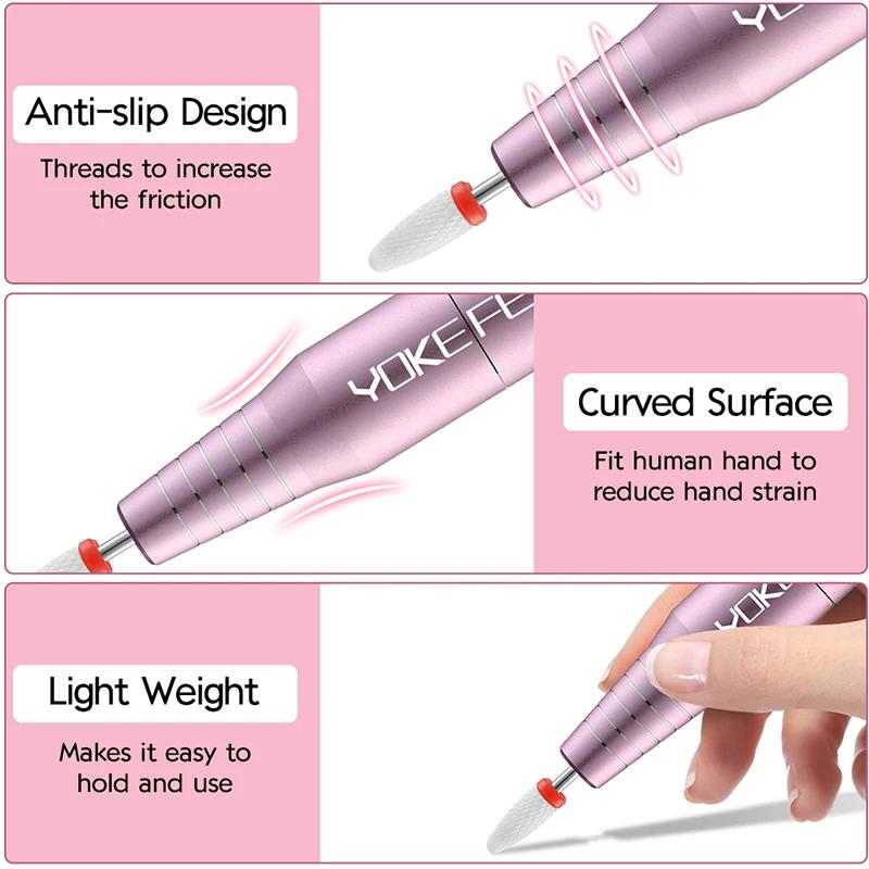 Perceuse à ongles USB 30000 tr/min pour vernis à ongles acrylique fraisage lissage callosités Machin