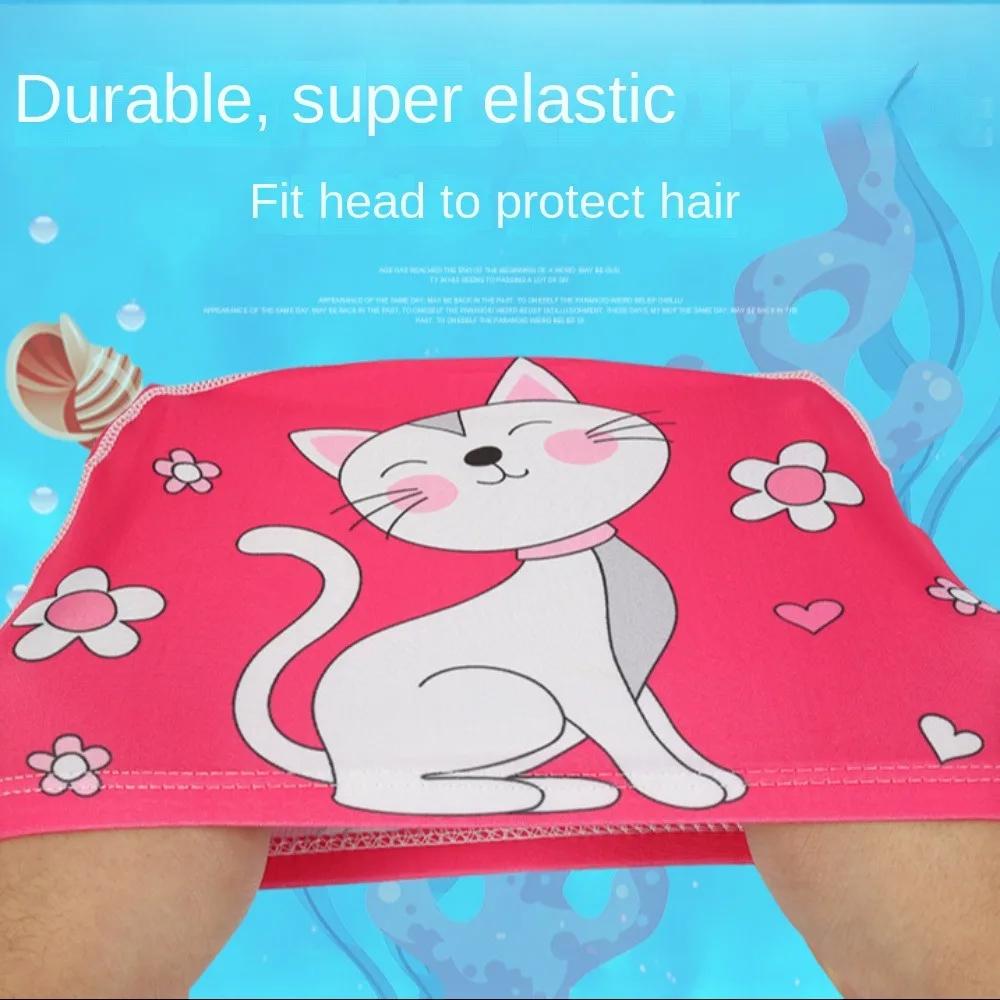 Bonnet de bain imperméable pour enfants, motif de dessin animé mignon, protège-oreilles pour bébé, c