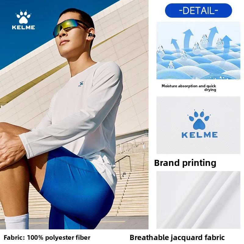Kelme T-shirt de course à manches longues pour homme, séchage rapide, respirant, pour l'automne, le